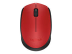 Logitech M170 - Ratón - diestro y zurdo - inalámbrico - 2.4 GHz - receptor inalámbrico USB - rojo