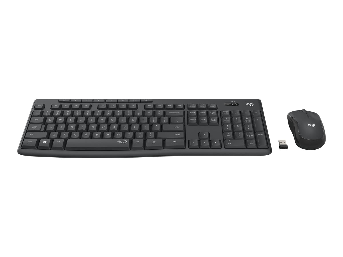 Logitech MK295 Silent - Juego de teclado y ratón - inalámbrico - 2.4 GHz - Black