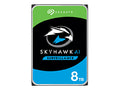 Seagate SkyHawk AI ST8000VE001 - Disco duro - 8 TB - interno - 3.5" - SATA 6Gb/s - búfer: 256 MB - con Recuperación de datos Seagate Rescue de 3 años