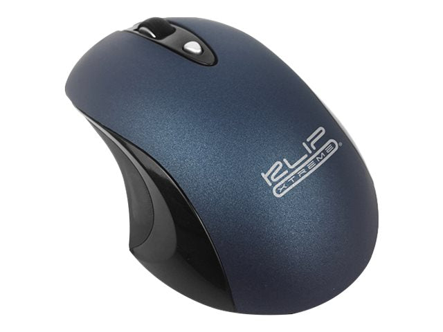 Klip Xtreme GhosTouch KMW-400 - Ratón - ergonómico - óptico - 3 botones - inalámbrico - 2.4 GHz - receptor inalámbrico USB - azul