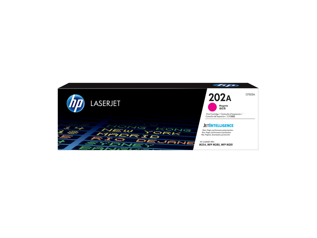 HP 202A - Magenta - original - LaserJet - cartucho de tóner (CF503A) - para Color LaserJet Pro M254dw, M254nw, MFP M280nw, MFP M281cdw, MFP M281fdn, MFP M281fdw