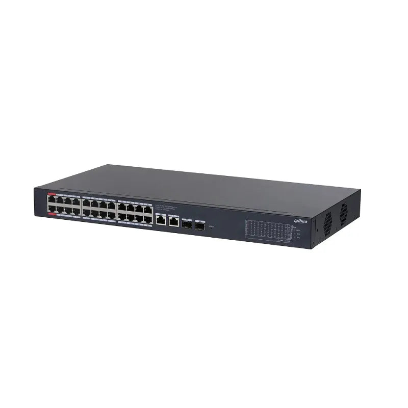 Switch DAHUA DH-CS4228-24GT-375, 28 puertos, 24x Gigabit 10/100/1000Mbps PoE, 2x Gigabit uplink + 2x Gigabit SFP, 375W
