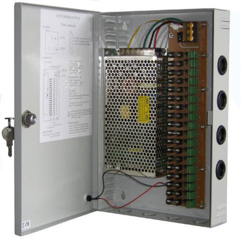 Fuente de Poder Panel de Distribucion de 12V-20A 18 Channels