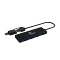 Multiplicador de Puertos XTECH, 4 Puertos USB 3.0, Conector USB + tipo C