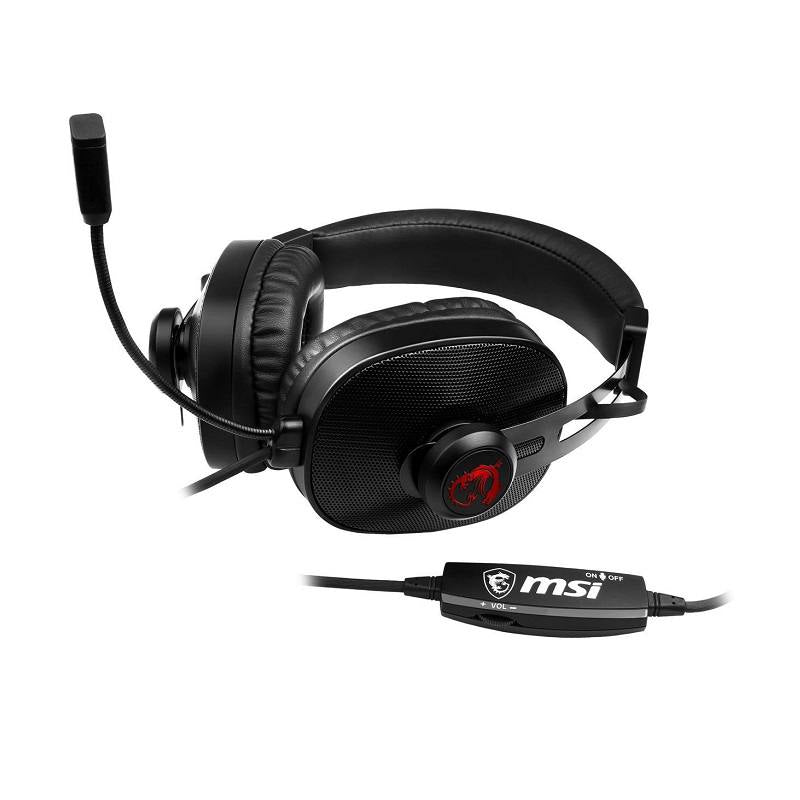 Headset Gaming MSI Dragon Fever S37, RGB, Plug and Play 3.5 mm, control de volumen