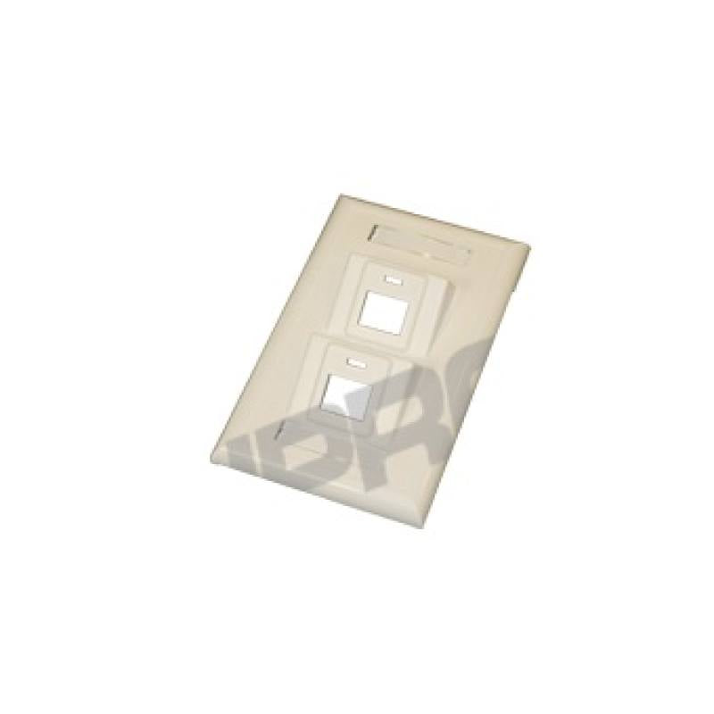 Tapa para moldura LANPRO, RJ45, en angulo, vertical 2 Salidas.