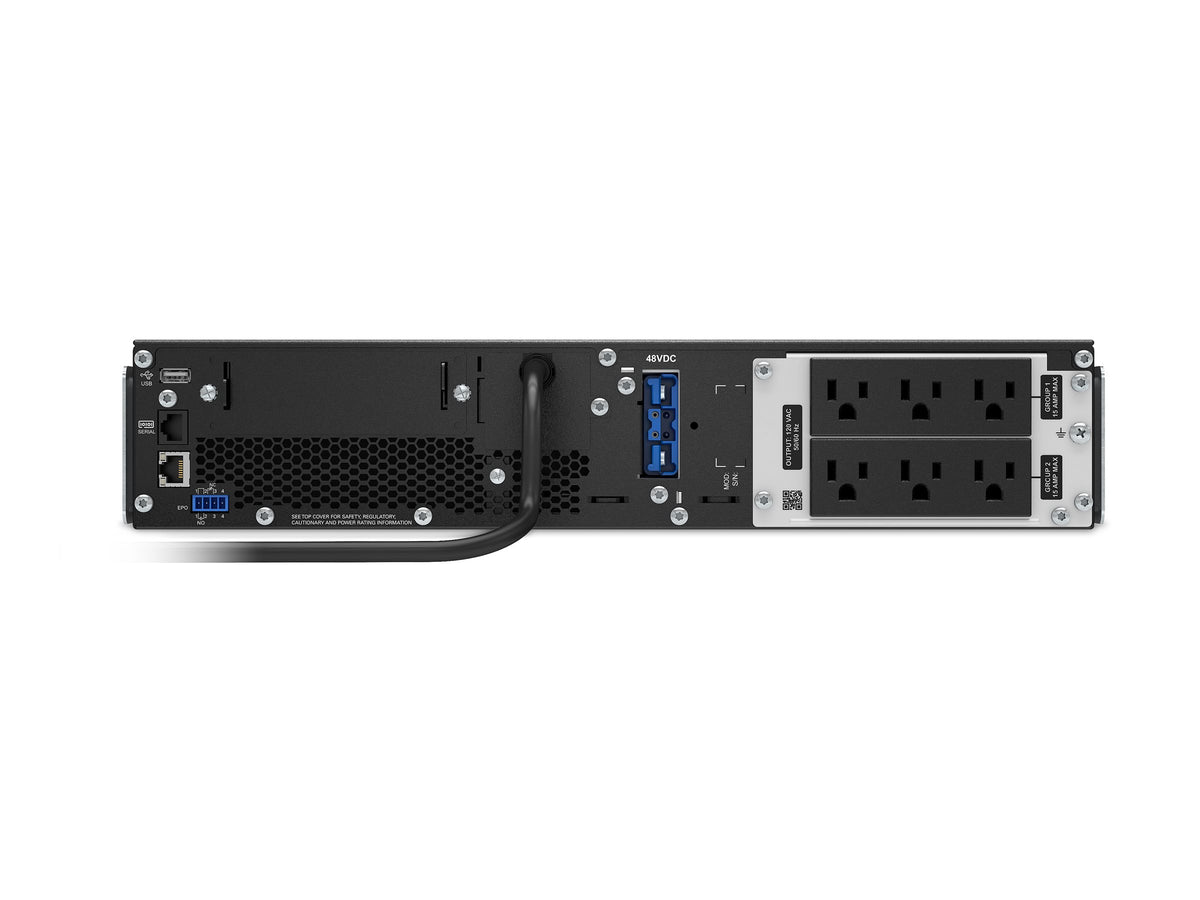APC Smart-UPS SRT 1500VA RM - UPS (montaje en rack / externo) - CA 120 V - 1.35 kW - 1500 VA - RS-232, USB - conectores de salida: 6 - PFC - 2U - negro