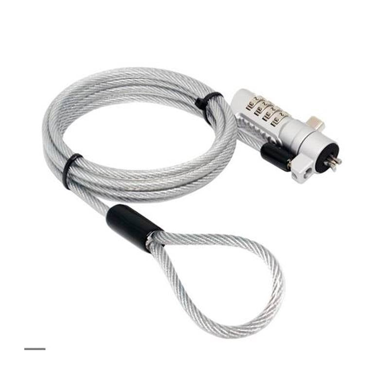 Candado De Seguridad UNNO KL6013SV, Para Portátil, Longitud De 1.8 Metros, Sin Llave