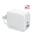 Cargador de Pared NazTech, 5V 3A, 30W USB tipo C PD + 12W USB, Carga rápida, Blanco