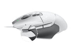 Logitech G502 X Wired Gaming Mouse - LIGHTFORCE hybrid optical-mechanical primary switches, HERO 25K gaming sensor, compatible with PC - macOS/Windows - White - Ratón - óptico - cableado - USB - blanco