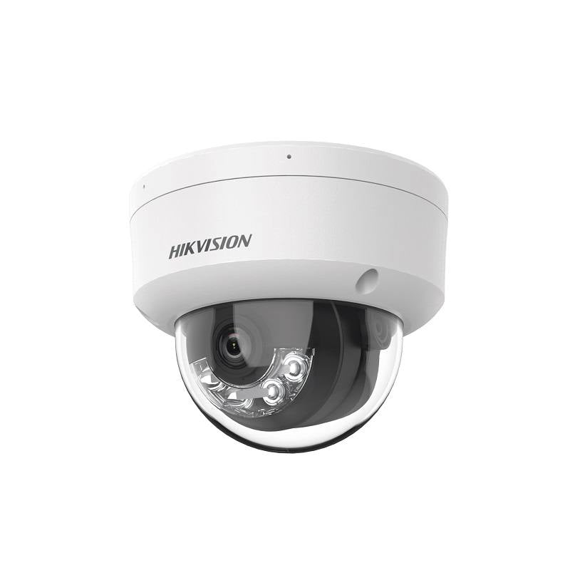 Cámara IP Domo Hikvision POE, 2.8mm, 6MP, IR 30m Smart Hybrid Light, Micrófono, Outdoor/Indoor, IP67, IK08, Plástico y Metal, Tipo Cúpula