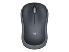 Logitech M185 - Ratón - óptico - 3 botones - inalámbrico - 2.4 GHz - receptor inalámbrico USB - gris vencejo