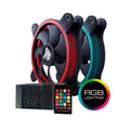 Abanicos Eagle Warrior RING, 120mm, RGB LED, Conexión 3 Pin, 5V, Paquete De 2 Unidades.