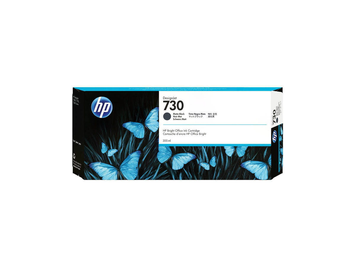 HP 730 - 300 ml - gran capacidad - negro mate - original - DesignJet - cartucho de tinta - para DesignJet SD Pro MFP, T1600, T1600dr, T1700, T1700dr, T1708, T1708dr, T2600, T2600dr