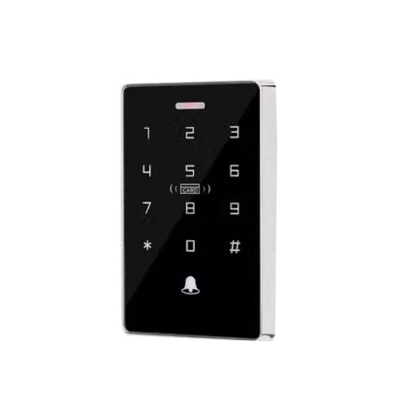 Control De Acceso T11 ID+IC, Pad Numérico y lector de tarjeta, Hasta 10.000 Usuarios, Impermeable, Borde Plateado
