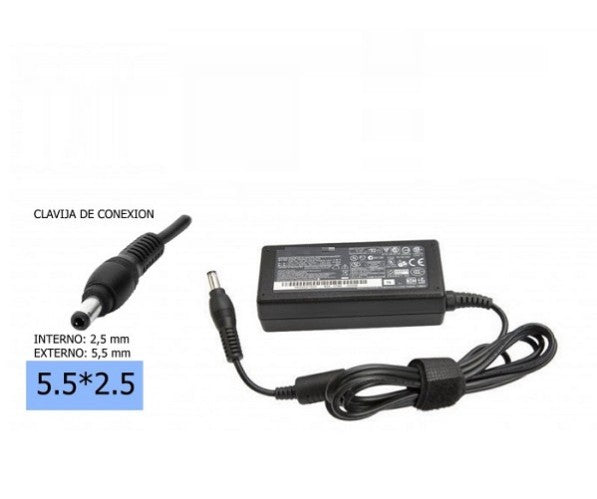 Cargador Generico para Laptop HP de 18.5V 3.5A Conector de 5.5mm X 2.5mm