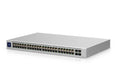 Switch Ubiquiti UniFi, 48 puertos Ethernet RJ45 de 10/100/1000 Mbps y 4 puertos 1G SFP, Full gestionable
