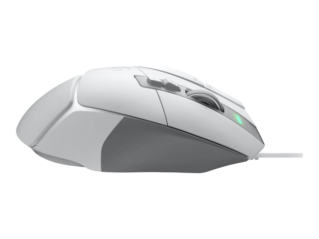 Logitech G502 X Wired Gaming Mouse - LIGHTFORCE hybrid optical-mechanical primary switches, HERO 25K gaming sensor, compatible with PC - macOS/Windows - White - Ratón - óptico - cableado - USB - blanco