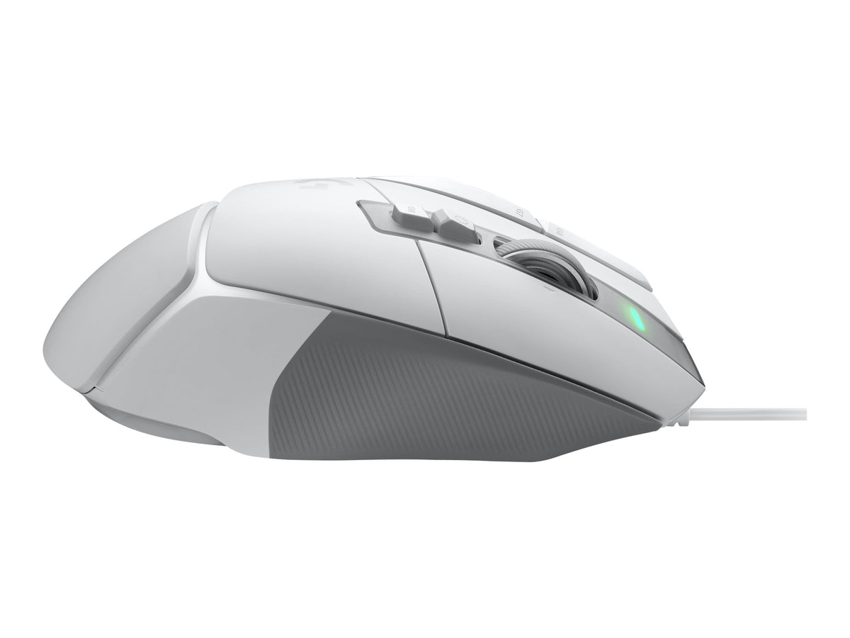 Logitech G502 X Wired Gaming Mouse - LIGHTFORCE hybrid optical-mechanical primary switches, HERO 25K gaming sensor, compatible with PC - macOS/Windows - White - Ratón - óptico - cableado - USB - blanco
