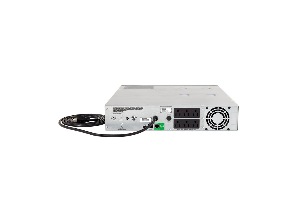 APC Smart-UPS C SMC1500-2UC - UPS (montaje en bastidor) - CA 120 V - 900 vatios - 1440 VA - USB, serial - conectores de salida: 6 - 2U - negro - con APC SmartConnect - para P/N: SCL500RM1UC, SCL500RM1UNC, SMTL1000RM2UC, SMTL750RM2UC, SMX2000LVNCUS, SMX300