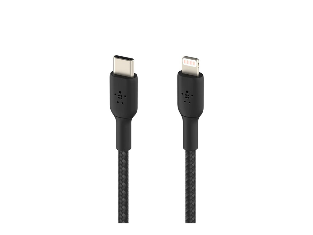 Belkin BoostCharge - Cable Lightning - 24 pin USB-C macho a Lightning macho - 1 m - negro - suministro de potencia USB (18W)