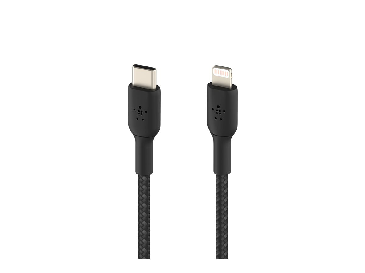 Belkin BoostCharge - Cable Lightning - 24 pin USB-C macho a Lightning macho - 1 m - negro - suministro de potencia USB (18W)