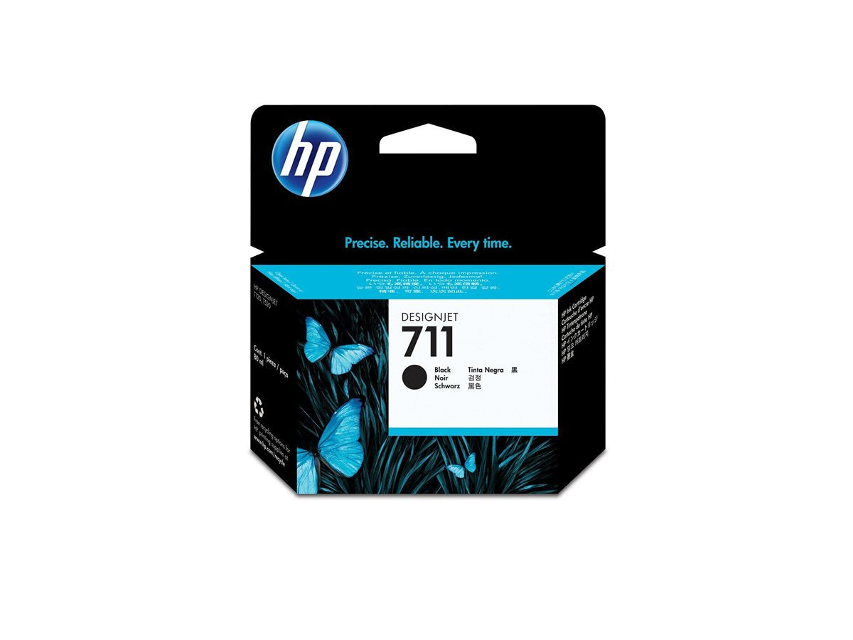 HP 711 - 80 ml - negro - original - cartucho de tinta - para DesignJet T100, T120, T120 ePrinter, T125, T130, T520, T520 ePrinter, T525, T530