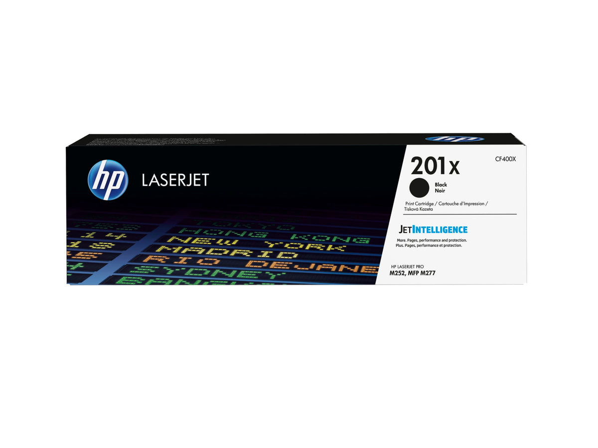HP 201X - Alto rendimiento - negro - original - LaserJet - cartucho de tóner (CF400X) - para Color LaserJet Pro M252dn, M252dw, M252n, MFP M277c6, MFP M277dw, MFP M277n