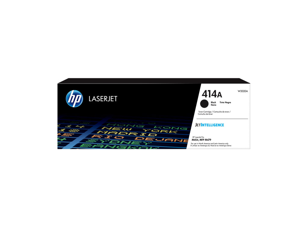 HP 414A - Negro - original - LaserJet - cartucho de tóner (W2020A) - para Color LaserJet Enterprise M455, MFP M480; Color LaserJet Pro M454, M479, MFP M479