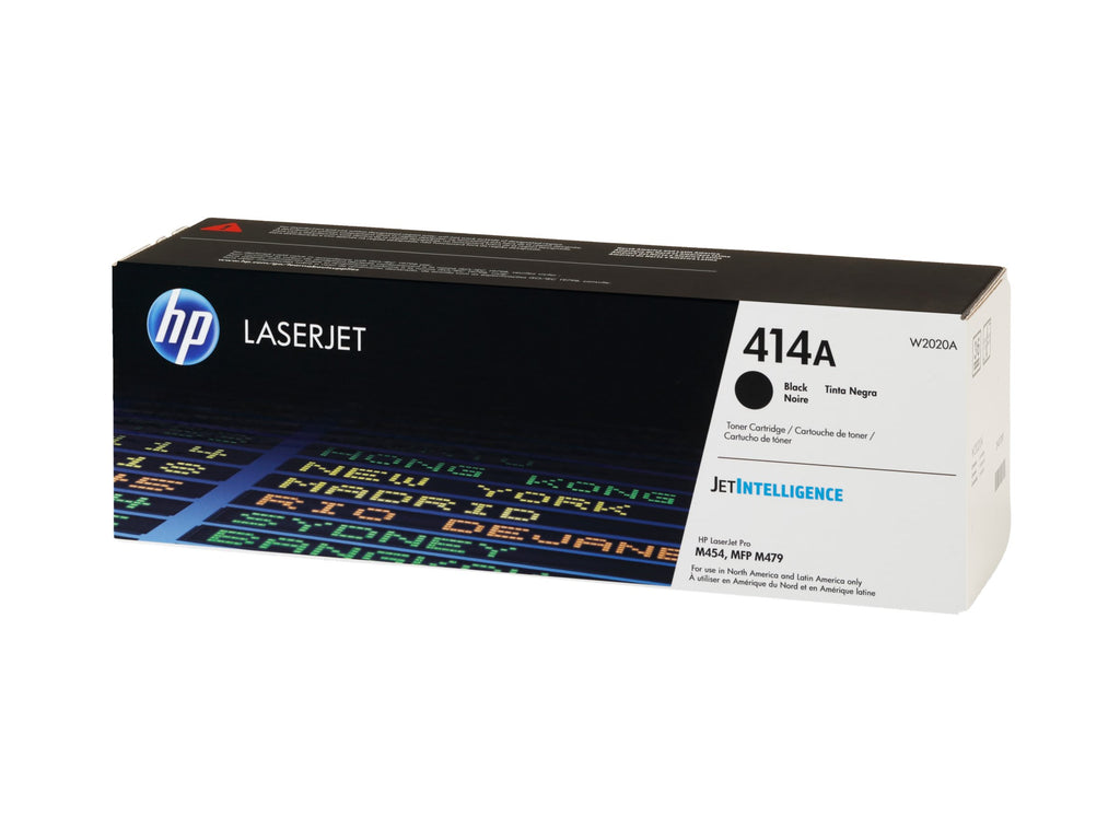 HP 414A - Negro - original - LaserJet - cartucho de tóner (W2020A) - para Color LaserJet Enterprise M455, MFP M480; Color LaserJet Pro M454, M479, MFP M479