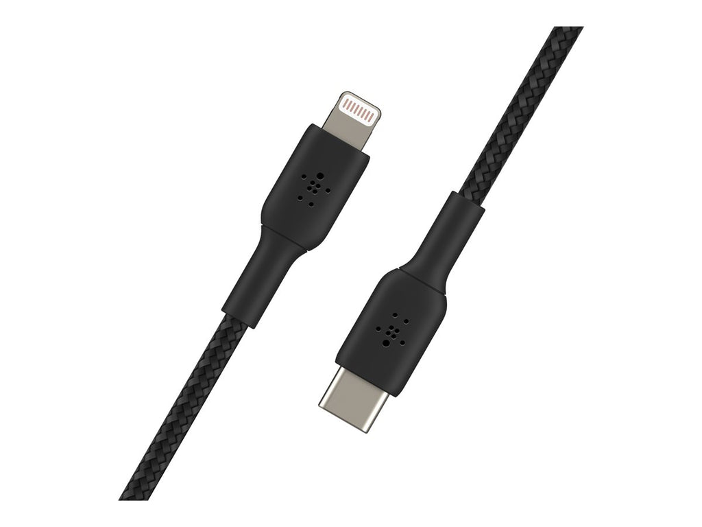 Belkin BoostCharge - Cable Lightning - 24 pin USB-C macho a Lightning macho - 1 m - negro - suministro de potencia USB (18W)