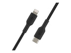 Belkin BoostCharge - Cable Lightning - 24 pin USB-C macho a Lightning macho - 1 m - negro - suministro de potencia USB (18W)