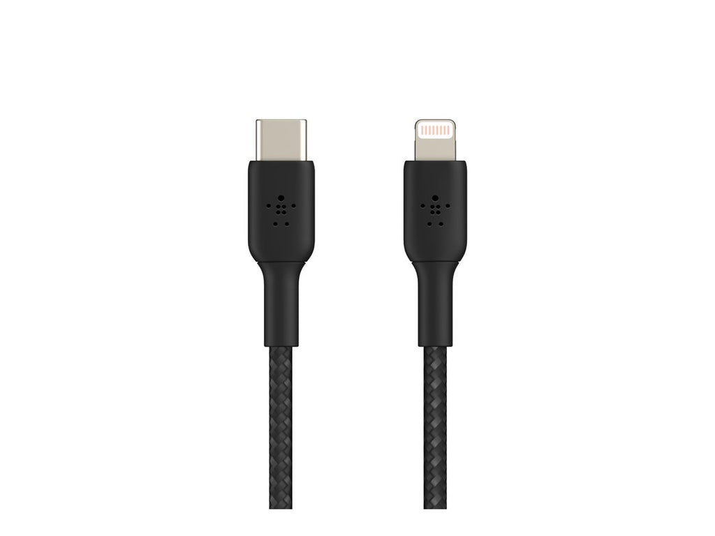 Belkin BoostCharge - Cable Lightning - 24 pin USB-C macho a Lightning macho - 1 m - negro - suministro de potencia USB (18W)