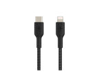 Belkin BoostCharge - Cable Lightning - 24 pin USB-C macho a Lightning macho - 1 m - negro - suministro de potencia USB (18W)