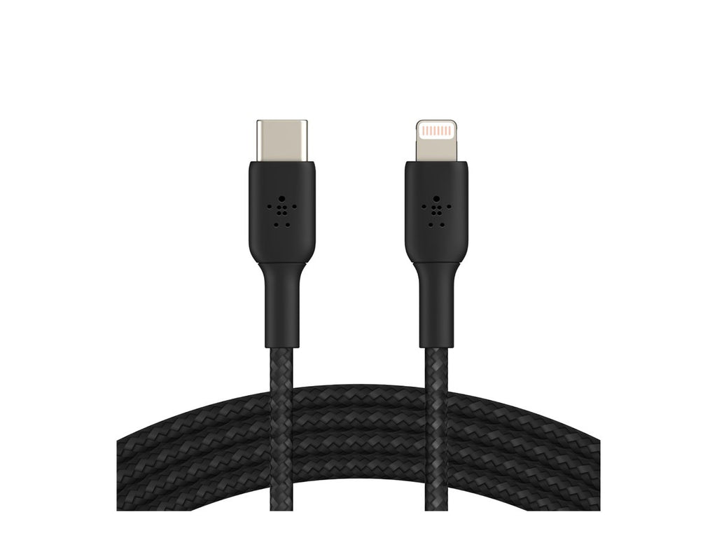 Belkin BoostCharge - Cable Lightning - 24 pin USB-C macho a Lightning macho - 1 m - negro - suministro de potencia USB (18W)