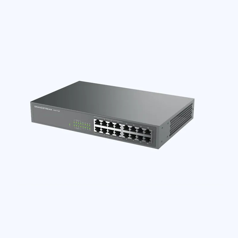 Switch GrandStream GWN7702P de 16 puertos Gigabit 100/1000/1000Mbps, 8 puertos poe, 145W