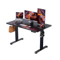 Escritorio eléctrico ErGear de altura ajustable con motor, 48 x 24 pulgadas, marco aleación de acero y mesa de madera, color negro