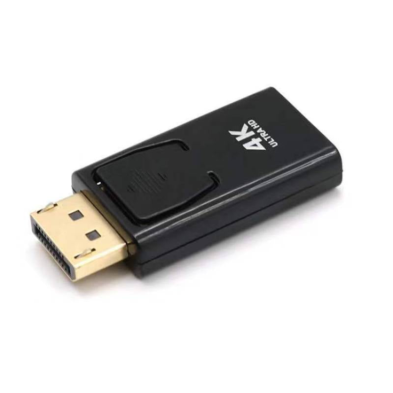 Adaptador convertidor DisplayPort a HDMI 4K color negro rojo