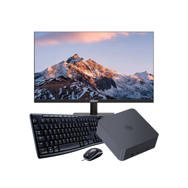 Combo Mini Computadora Beelink, AMD Ryzen 7, 16GB DDR5, 500GB SSD, W11P + Monitor 24" FHD, 144Hz + Teclado y ratón Logitech