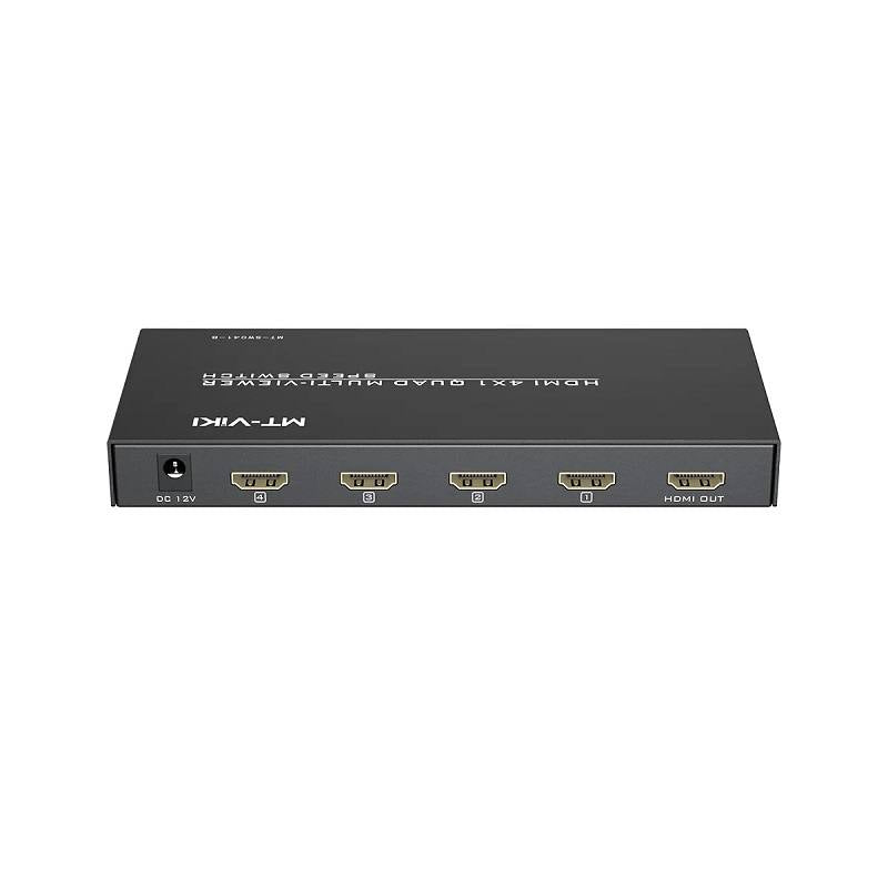 Multi Viewer MT-ViKI SW041-B, HDMI (4x1) de 4 puertos de entrada y 1 salidas, Full HD 1080P 60Hz