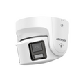 Cámara IP Domo/Turret Hikvision, POE, 4mm, 8MP, doble lente 180°, IR 30M, Micrófono, ColorVu, IP67, Metal