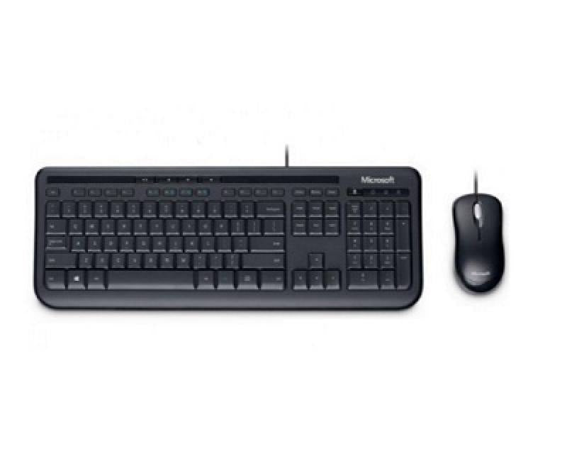 Combo Teclado y Ratón MICROSOFT Wired 600, Conexión USB, Español, Negro