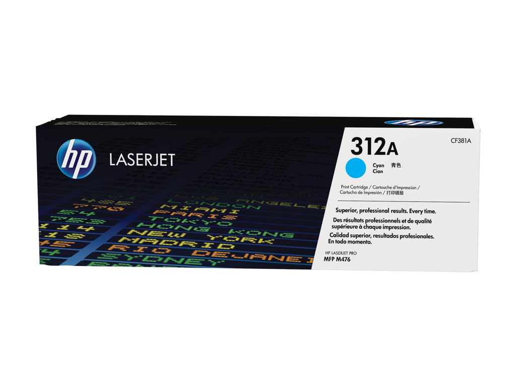 HP 312A - Cián - original - LaserJet - cartucho de tóner (CF381A) - para Color LaserJet Pro MFP M476dn, MFP M476dw, MFP M476nw