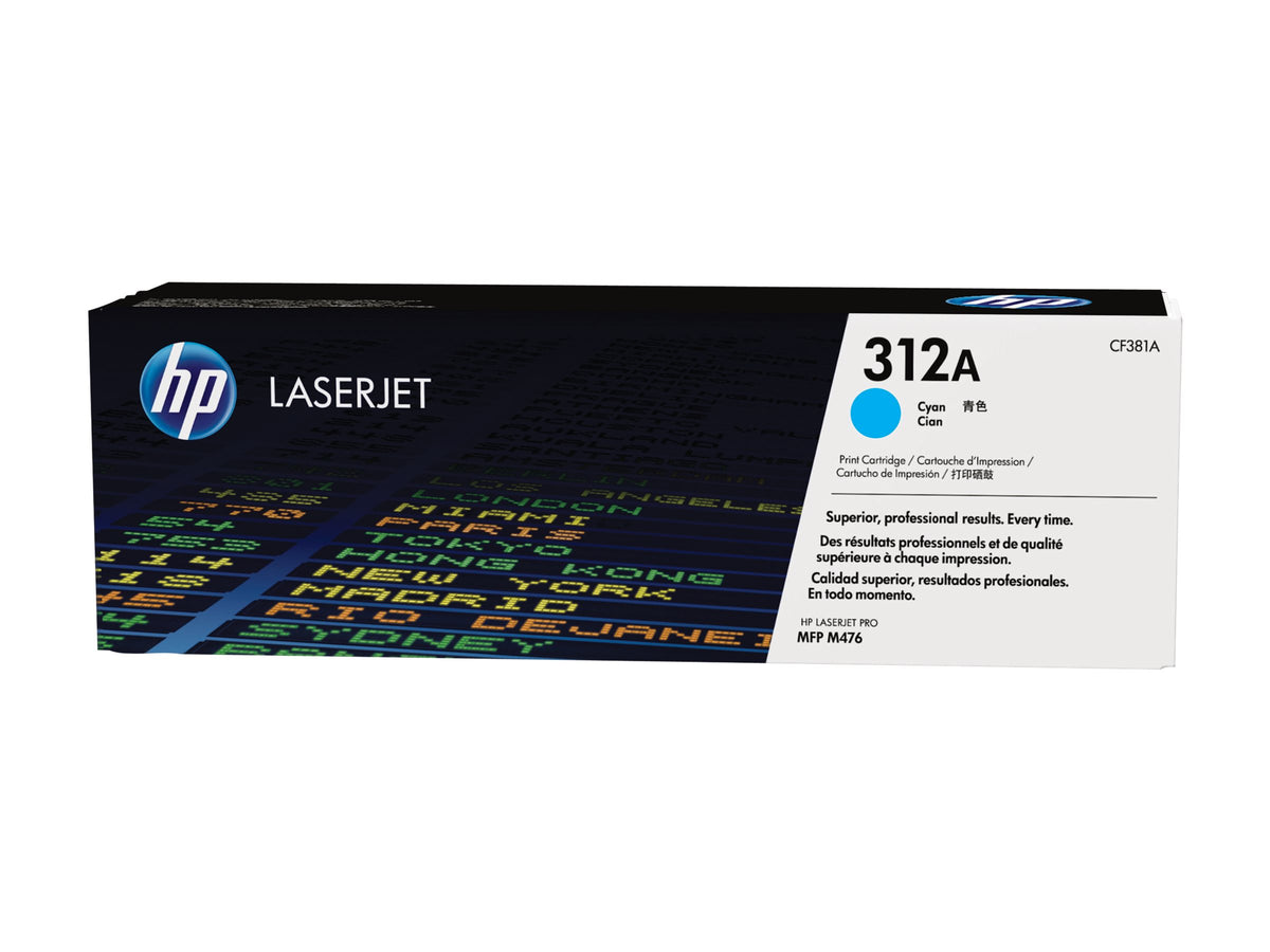 HP 312A - Cián - original - LaserJet - cartucho de tóner (CF381A) - para Color LaserJet Pro MFP M476dn, MFP M476dw, MFP M476nw