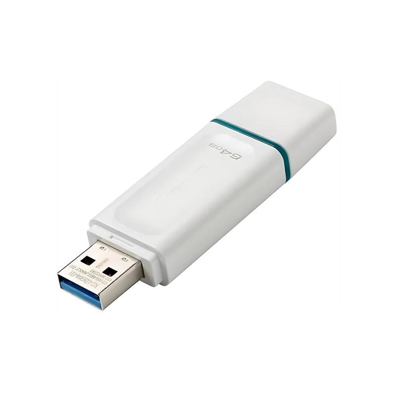 Memoria USB Kingston de 64GB, USB 3.2 Gen 1, Data Traveler Exodia, Blanco