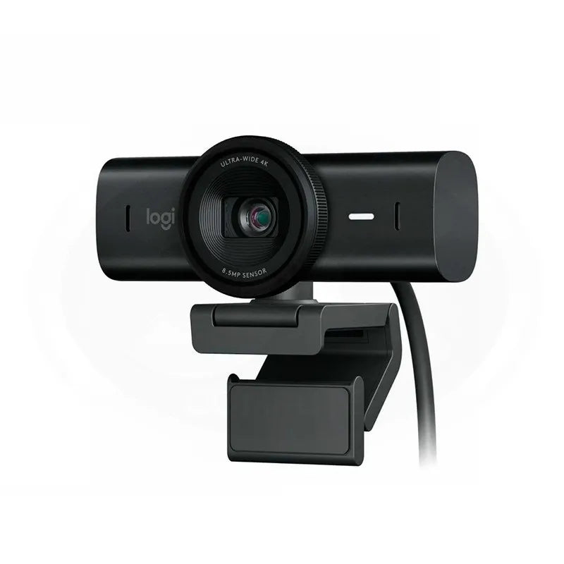 Webcam Logitech MX Brio, 8MP 4K UHD, micrófono incorporado, conexión USB-C Plug and Play, Negro