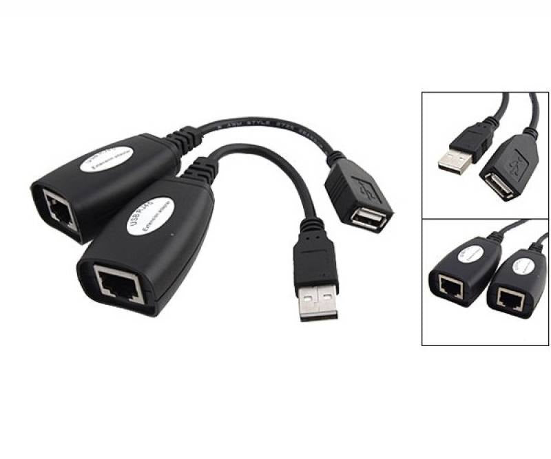 Extensor USB 2.0 Por RJ45 - Hasta 45 Metros / 150 Pies
