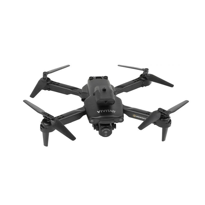 Drone Vivitar Air View plegable, DRCX4-NOC, con cámara HD 720P, hasta 7 Min máx de vuelo y con rango de hasta 200 pies máx, color negro