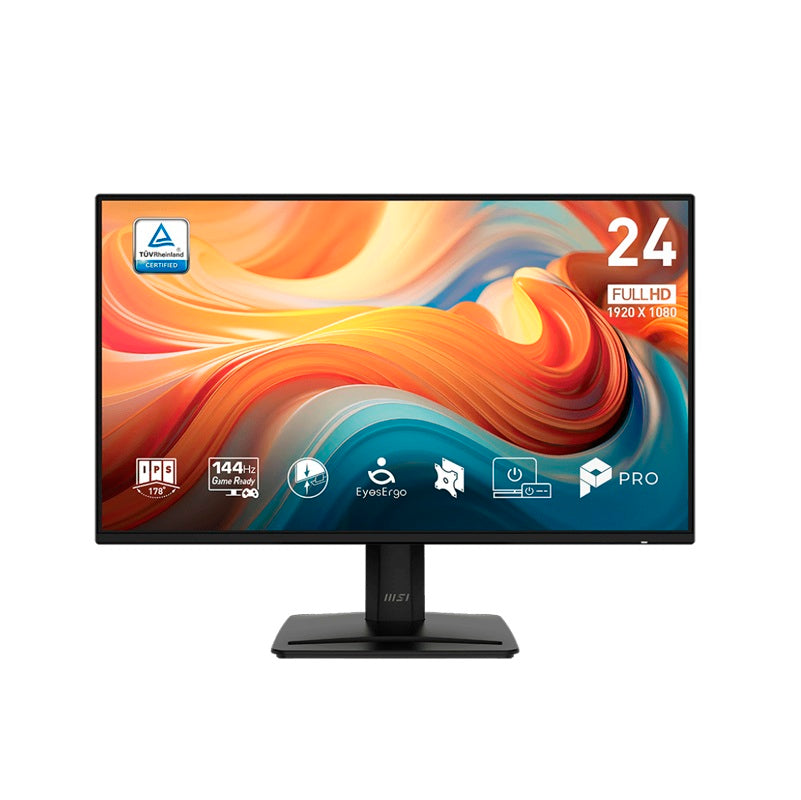 Monitor MSI PRO MP242 E14A de 24" FHD VA, 144Hz, 1ms, VGA, HDMI y DisplayPort, Compatible con VESA, Adaptive Sync