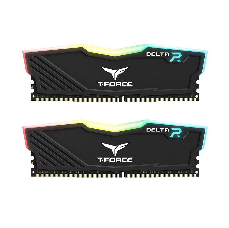 Memoria RAM DDR4 16GB (2x 8GB) 3200Mhz DIMM Team Group PC4-25600, CL16, 1.35V, T-Force Delta RGB